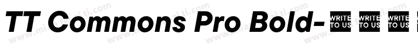 TT Commons Pro Bold字体转换